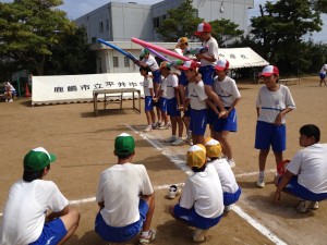 ２学年男子種目・騎馬リレー