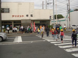 朝のあいさつ運動(7:50)